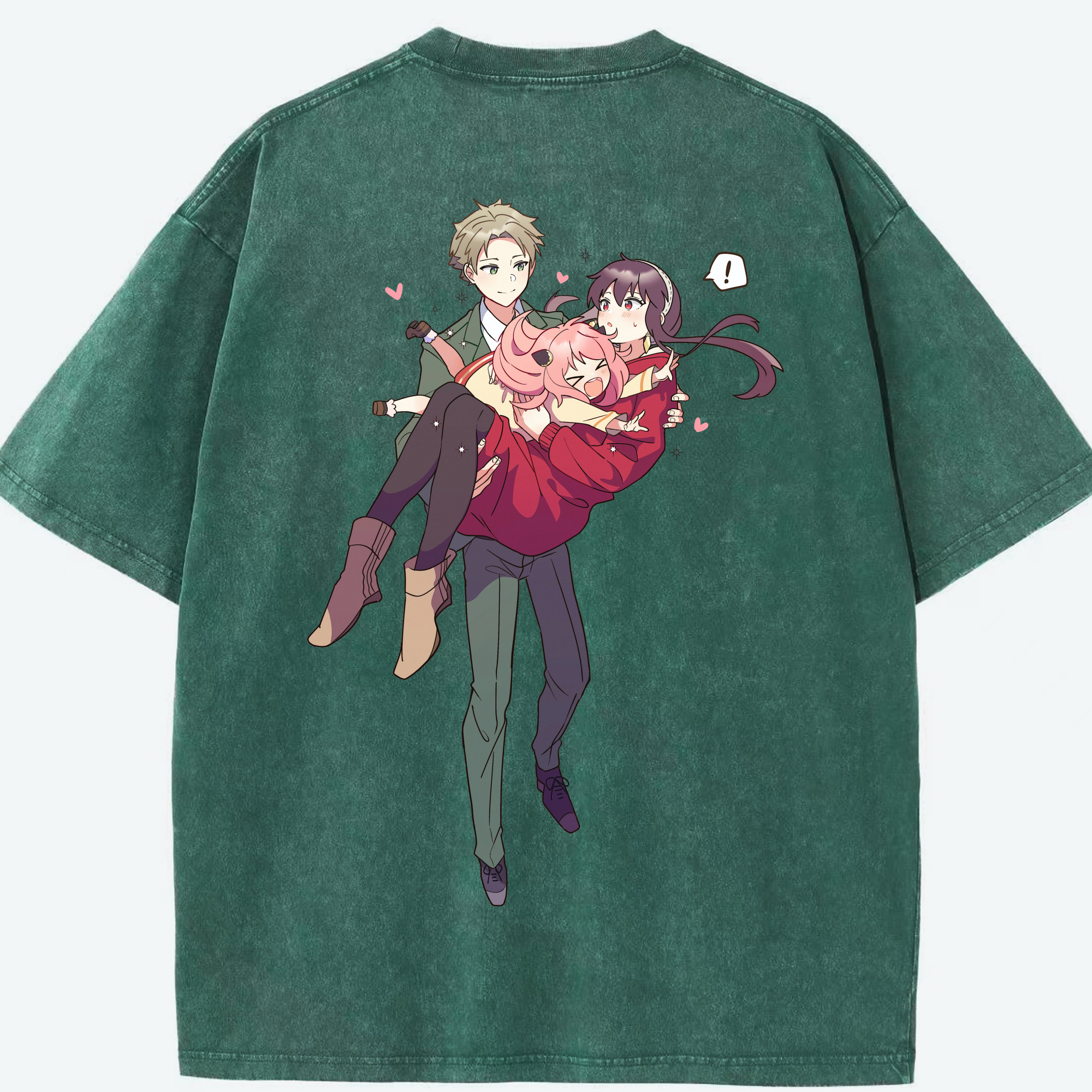 （画像用） SPY×FAMILY间谍家家酒 綿100% ヴィンテージ風 半袖Tシャツ（背面プリント）